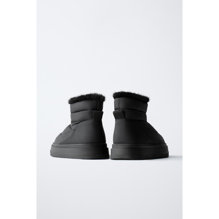 СТЕГАНЫЕ БОТИНКИ С МЕХОМ