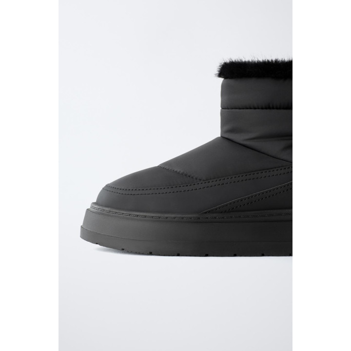 СТЕГАНЫЕ БОТИНКИ С МЕХОМ