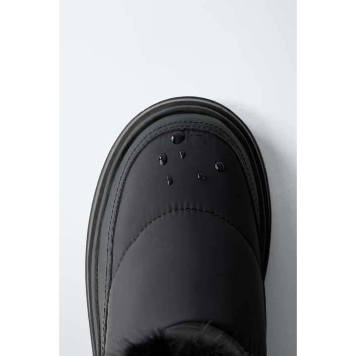 СТЕГАНЫЕ БОТИНКИ С МЕХОМ