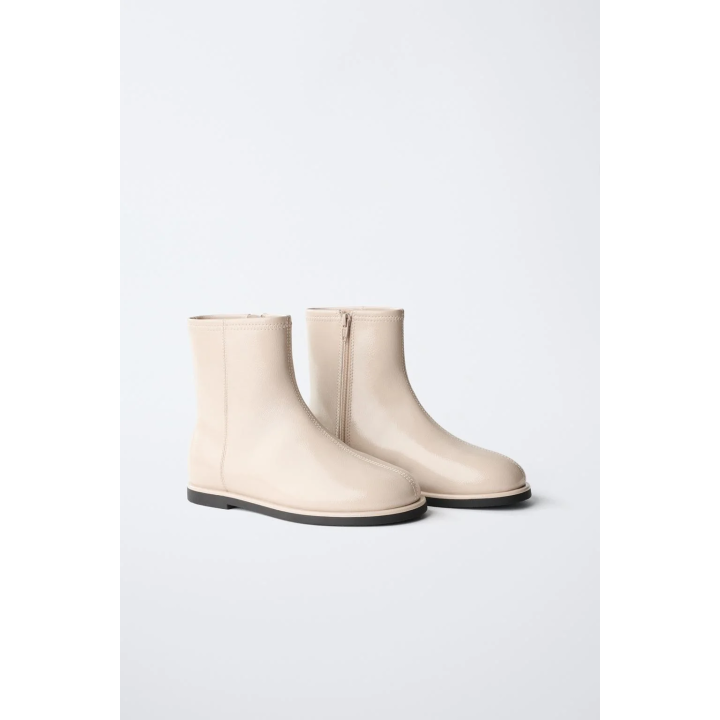 ЛАКИРОВАННЫЕ БОТИЛЬОНЫ ЦВЕТА ЭКРЮ