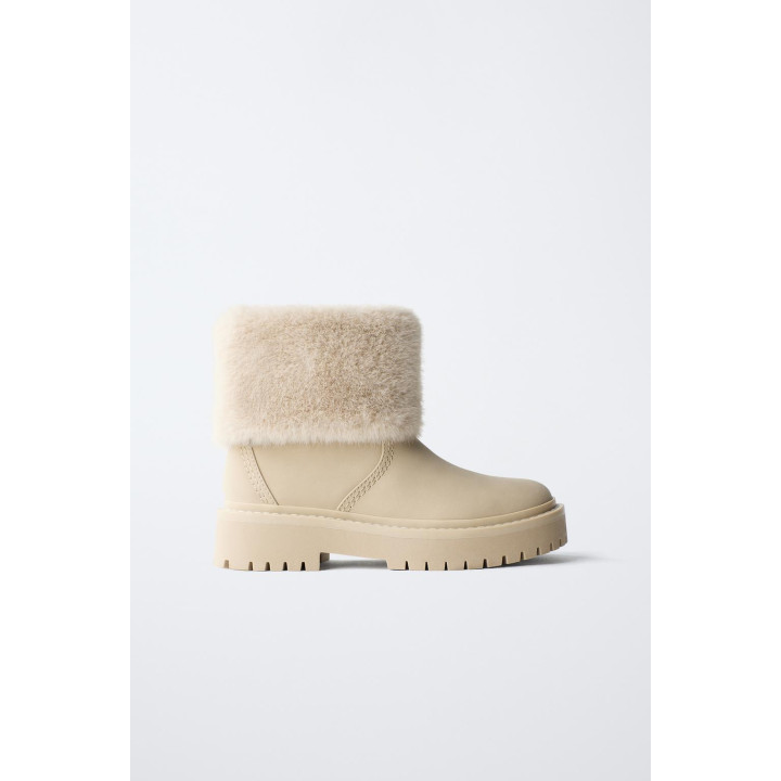 БОТИНКИ С ИСКУССТВЕННЫМ МЕХОМ