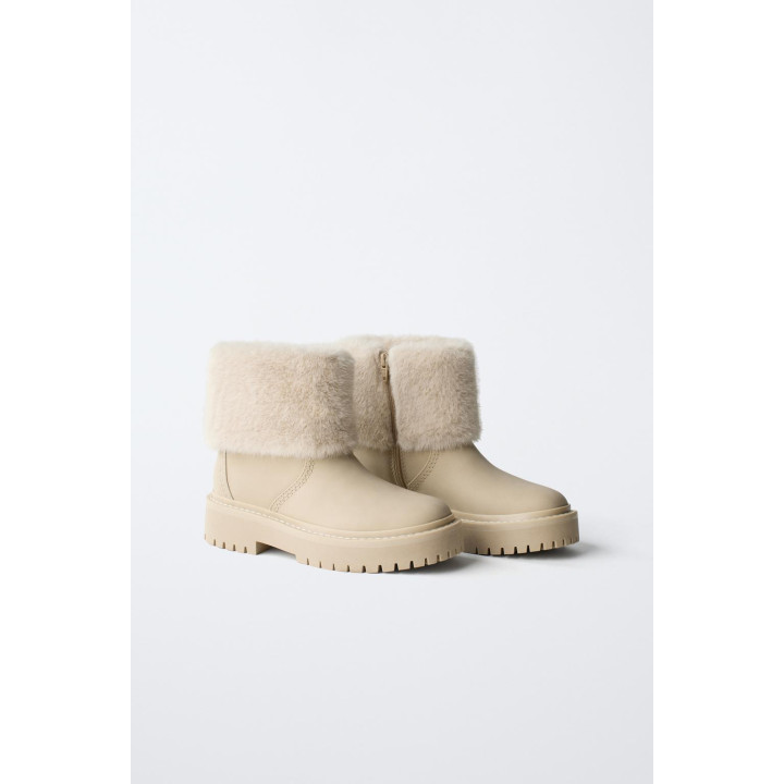 БОТИНКИ С ИСКУССТВЕННЫМ МЕХОМ