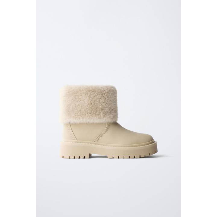 БОТИНКИ С ИСКУССТВЕННЫМ МЕХОМ