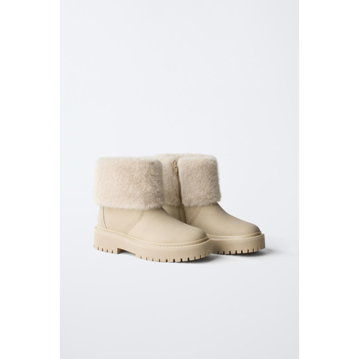 БОТИНКИ С ИСКУССТВЕННЫМ МЕХОМ