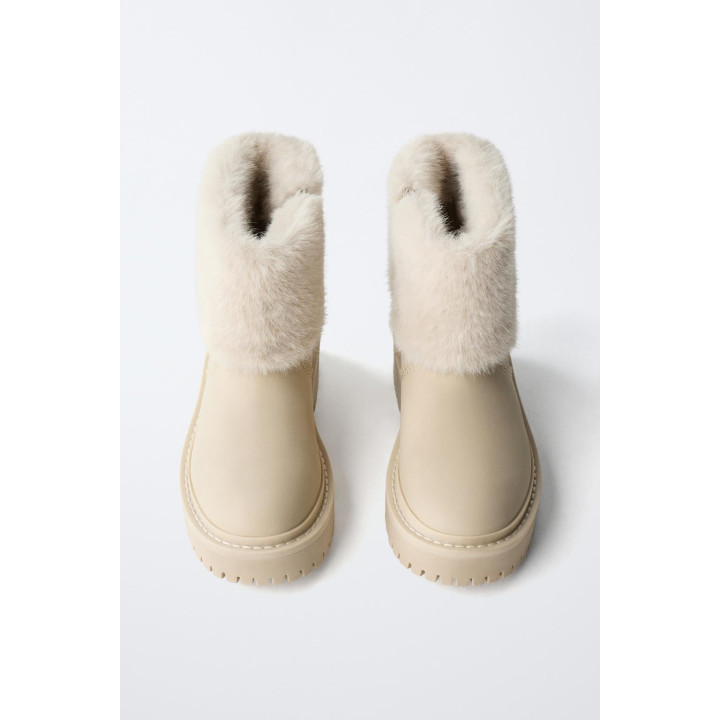 БОТИНКИ С ИСКУССТВЕННЫМ МЕХОМ