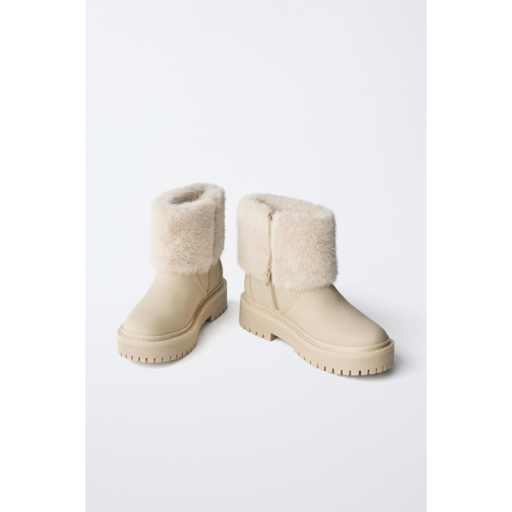 БОТИНКИ С ИСКУССТВЕННЫМ МЕХОМ