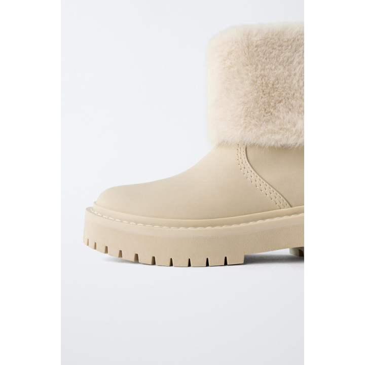 БОТИНКИ С ИСКУССТВЕННЫМ МЕХОМ