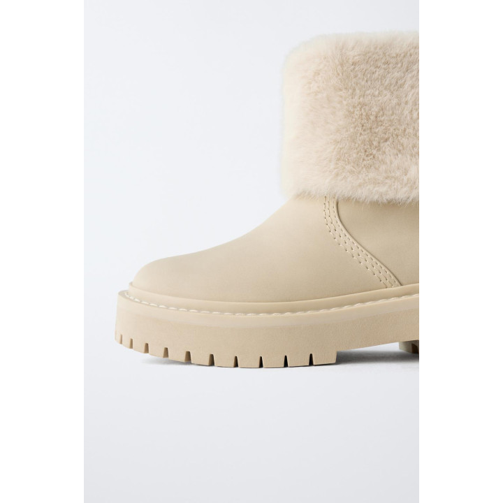 БОТИНКИ С ИСКУССТВЕННЫМ МЕХОМ