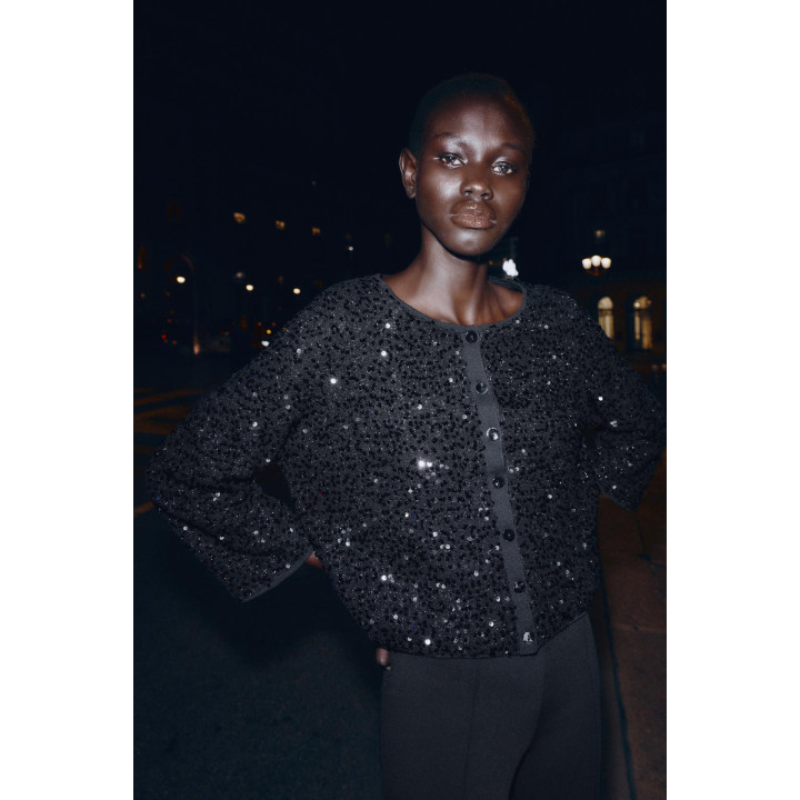 Кардиган с пайетками