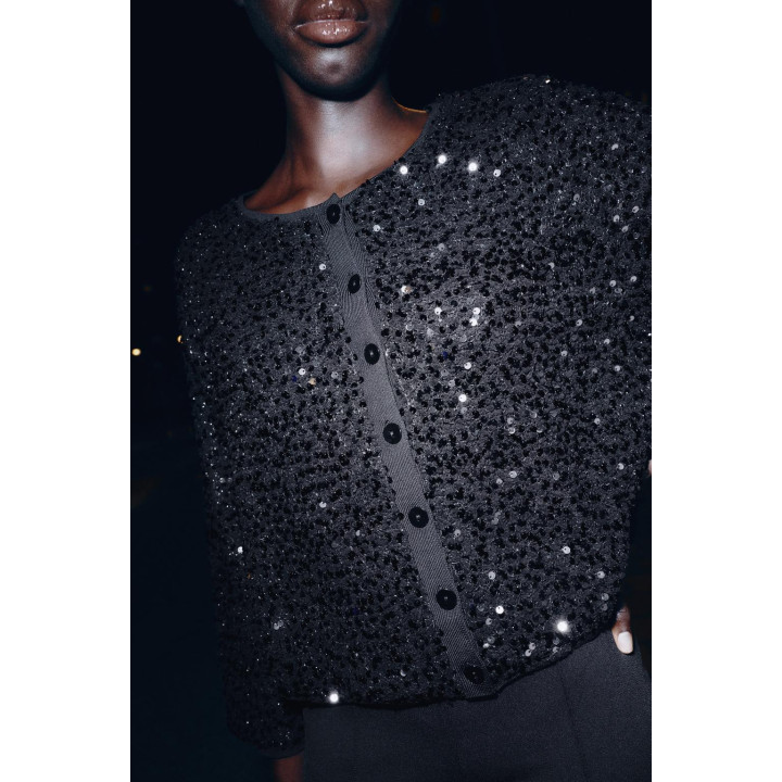 Кардиган с пайетками