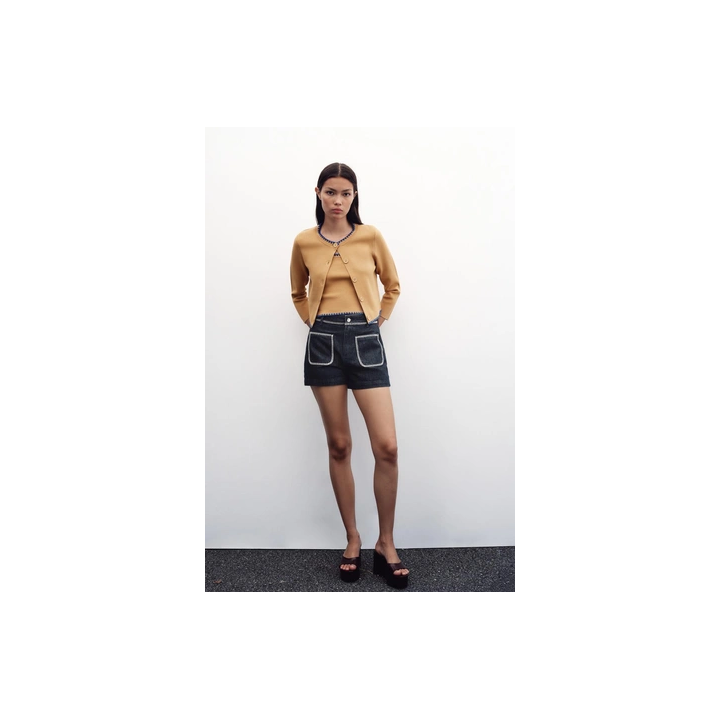 КАРДИГАН С КОНТРАСТНОЙ ВЫШИВКОЙ