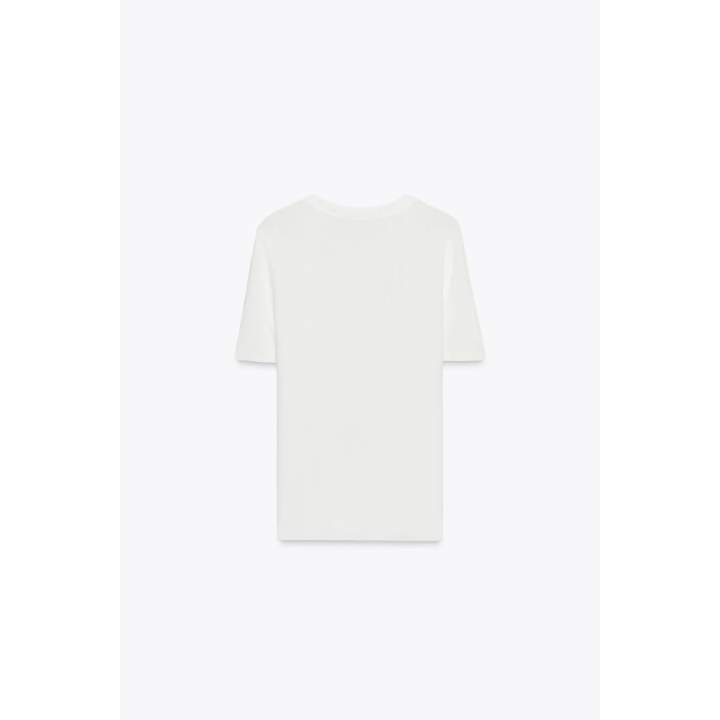 ТРИКОТАЖНЫЙ ТОП С КОРОТКИМИ РУКАВАМИ