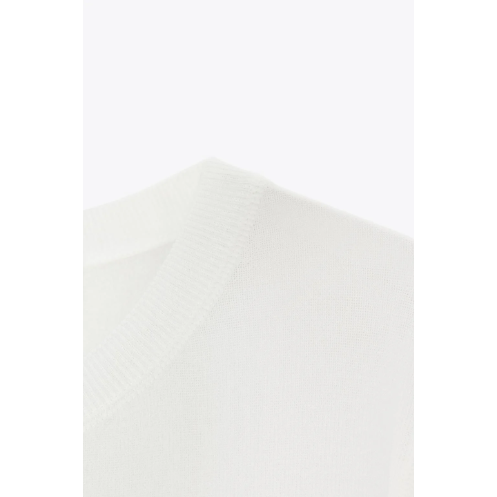 ТРИКОТАЖНЫЙ ТОП С КОРОТКИМИ РУКАВАМИ