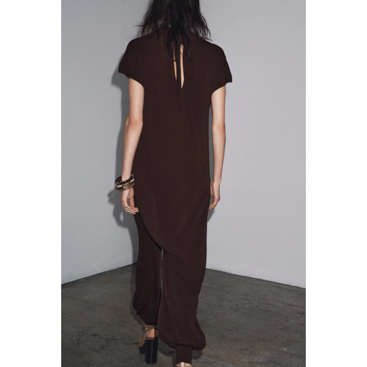 ПЛАТЬЕ-ТУНИКА МИДИ С БАНТОМ