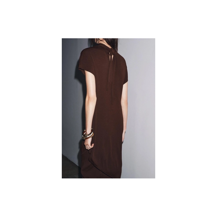 ПЛАТЬЕ-ТУНИКА МИДИ С БАНТОМ