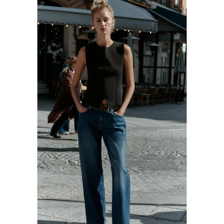 ТРИКОТАЖНЫЙ ТОП С БАСКОЙ