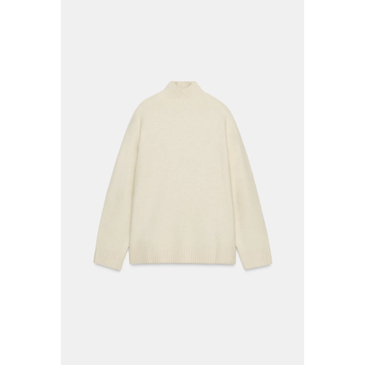 ОДНОТОННЫЙ СВИТЕР С ВЫСОКИМ ВОРОТНИКОМ