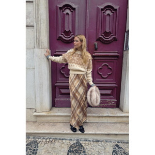 ЖАККАРДОВЫЙ СВИТЕР ИЗ ТРИКОТАЖА С ЭФФЕКТОМ ВОРСА