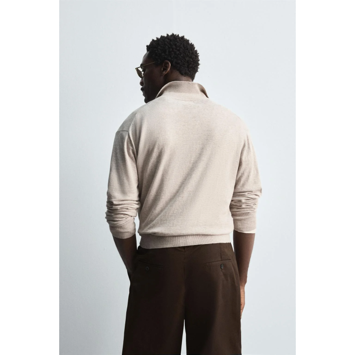 ТРИКОТАЖНОЕ ПОЛО ИЗ ХЛОПКА И ШЕРСТИ