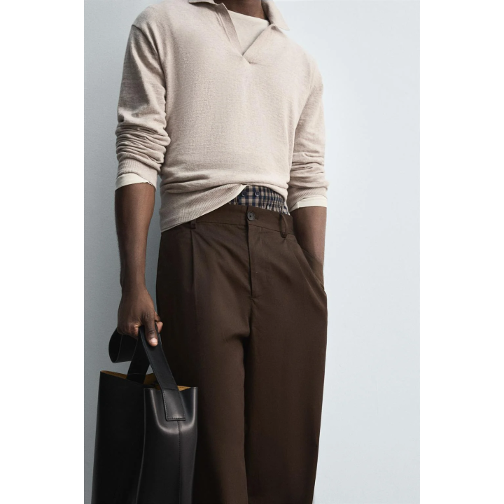 ТРИКОТАЖНОЕ ПОЛО ИЗ ХЛОПКА И ШЕРСТИ