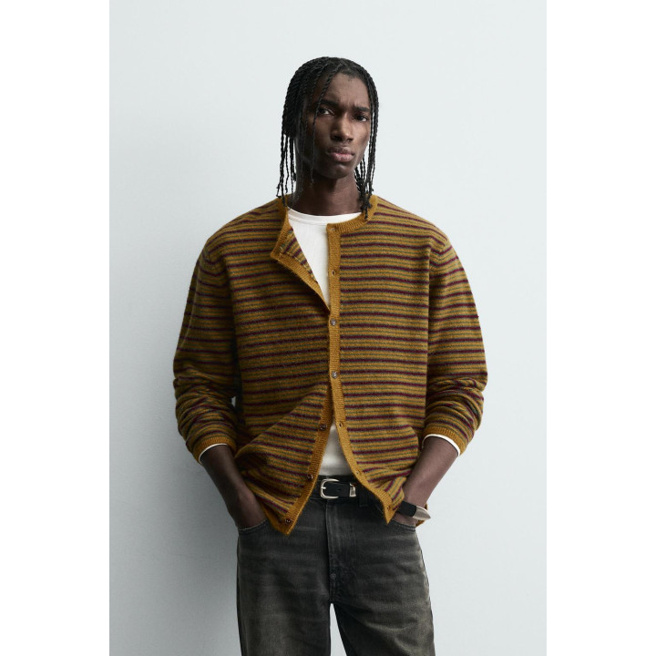 ЖАККАРДОВЫЙ КАРДИГАН В ПОЛОСКУ