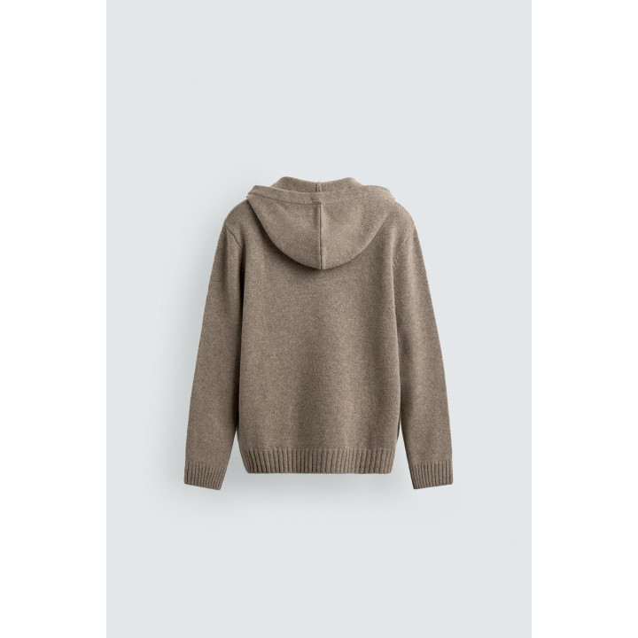 ТОЛСТОВКА ИЗ 100% ШЕРСТИ С КАПЮШОНОМ