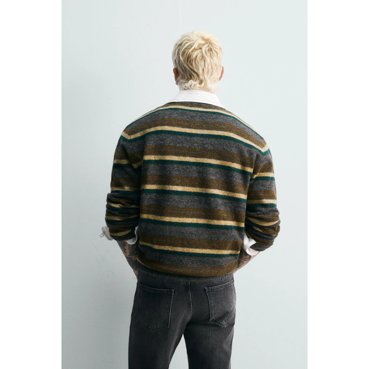 ЖАККАРДОВЫЙ КАРДИГАН В ПОЛОСКУ