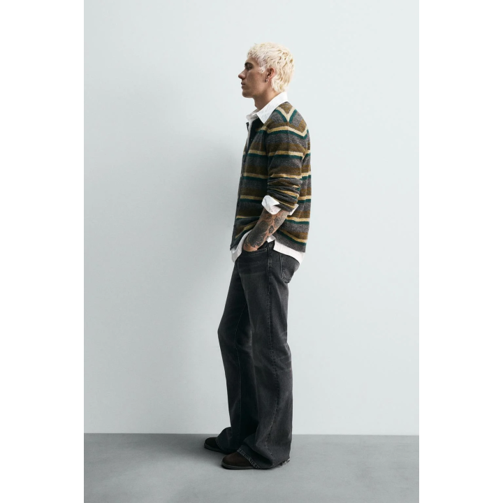 ЖАККАРДОВЫЙ КАРДИГАН В ПОЛОСКУ