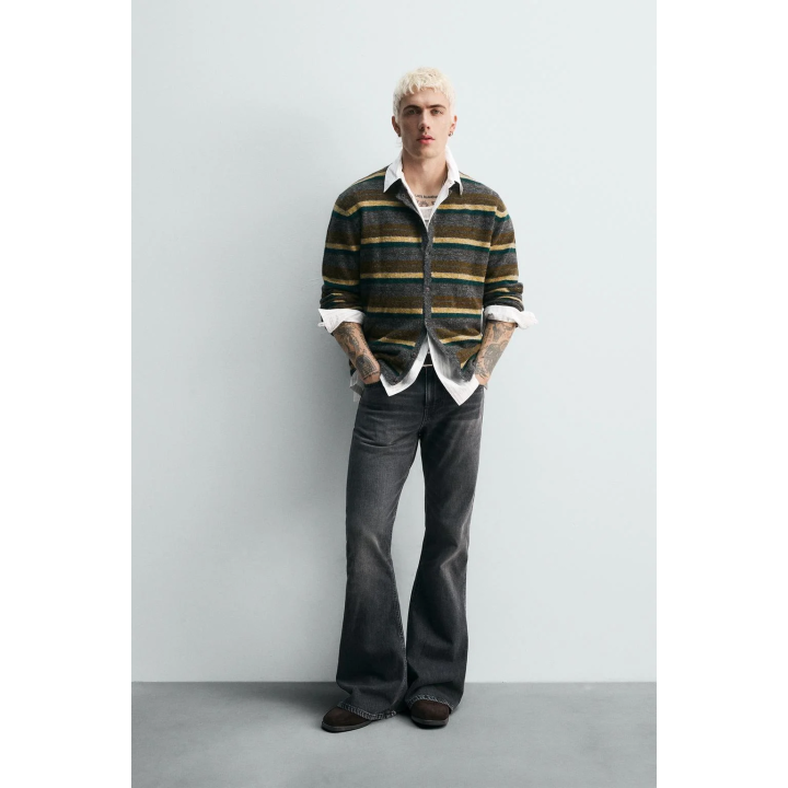 ЖАККАРДОВЫЙ КАРДИГАН В ПОЛОСКУ