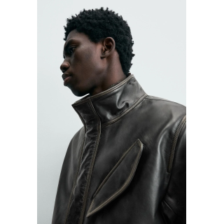 Кожаная куртка с карманами limited edition