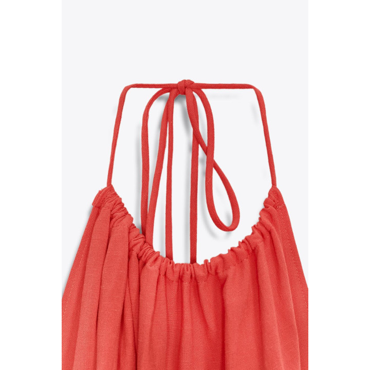 ПЛАТЬЕ ХАЛТЕР С ОТКРЫТОЙ СПИНОЙ