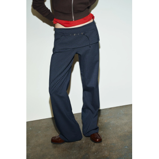 БРЮКИ В КЛЕТКУ С РЕМНЕМ