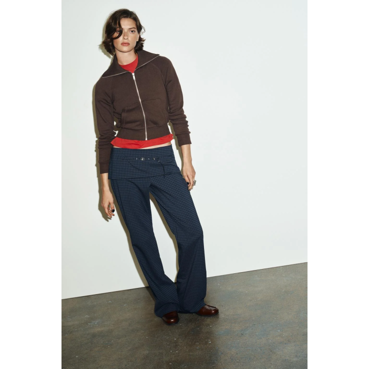 БРЮКИ В КЛЕТКУ С РЕМНЕМ