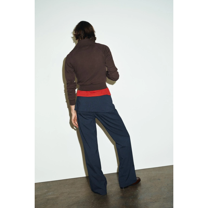 БРЮКИ В КЛЕТКУ С РЕМНЕМ