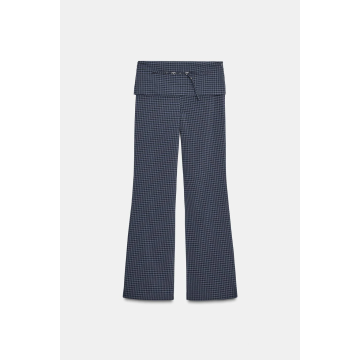 БРЮКИ В КЛЕТКУ С РЕМНЕМ