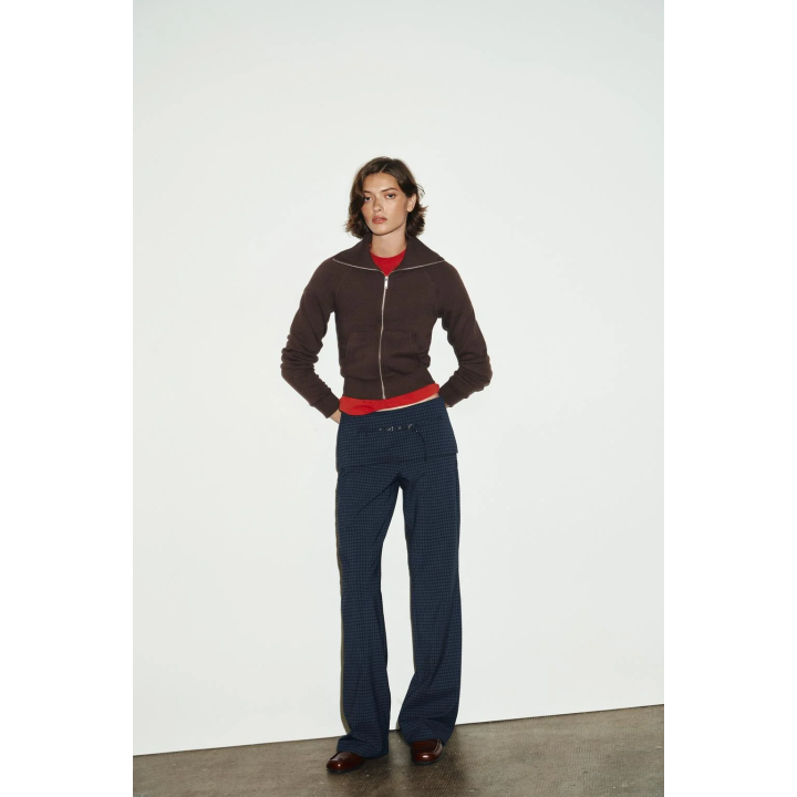 БРЮКИ В КЛЕТКУ С РЕМНЕМ