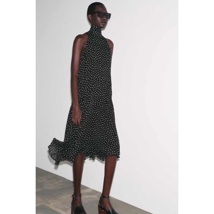 ПЛАТЬЕ В ГОРОШЕК С ГОРЛОВИНОЙ ХАЛТЕР — ZW COLLECTION