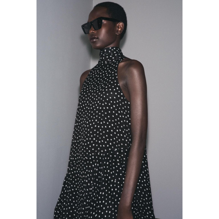 ПЛАТЬЕ В ГОРОШЕК С ГОРЛОВИНОЙ ХАЛТЕР — ZW COLLECTION