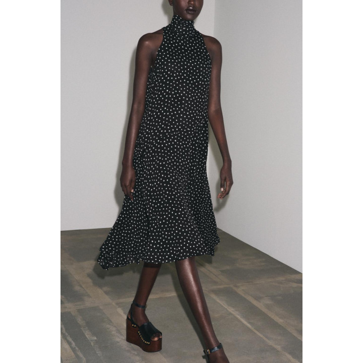 ПЛАТЬЕ В ГОРОШЕК С ГОРЛОВИНОЙ ХАЛТЕР — ZW COLLECTION