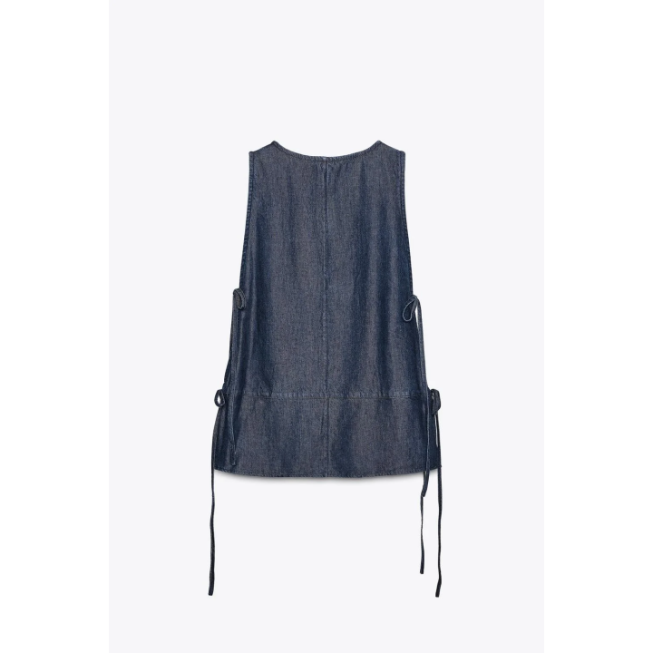 ДЖИНСОВЫЙ ТОП С ЗАВЯЗКАМИ — ZW COLLECTION