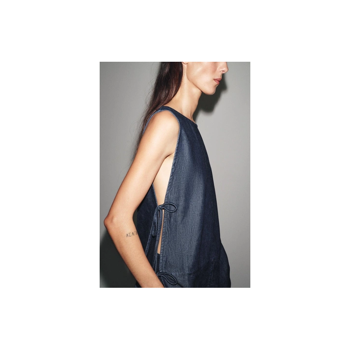 ДЖИНСОВЫЙ ТОП С ЗАВЯЗКАМИ — ZW COLLECTION