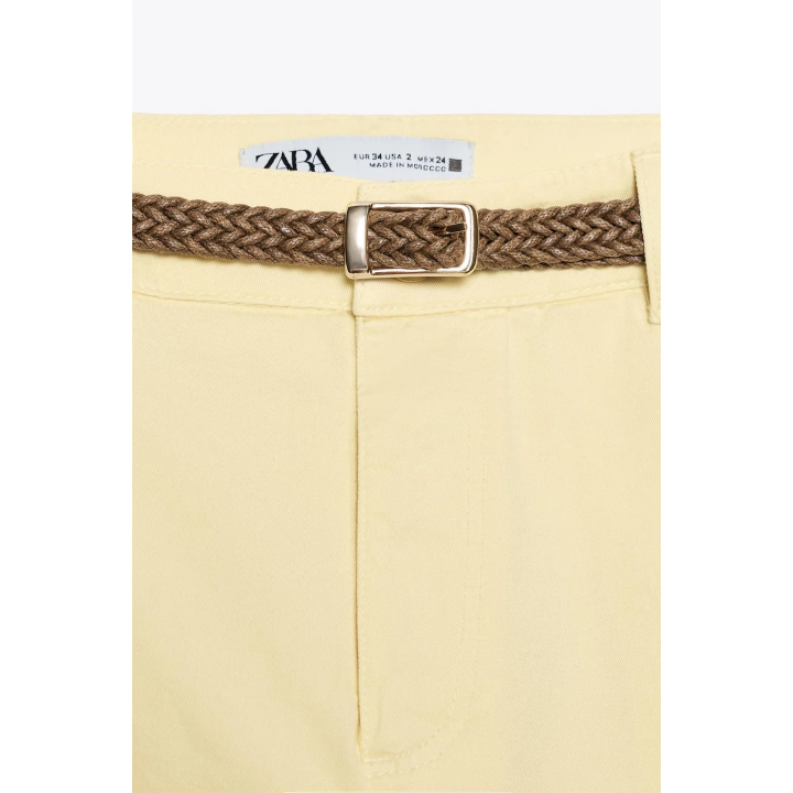 БРЮКИ ЧИНОС С ПЛЕТЕНЫМ РЕМНЕМ