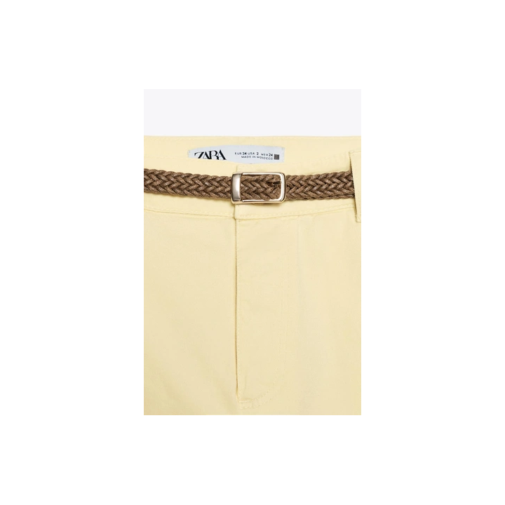 БРЮКИ ЧИНОС С ПЛЕТЕНЫМ РЕМНЕМ