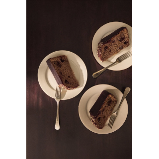 RIMMED BONE CHINA DESSERT PLATE