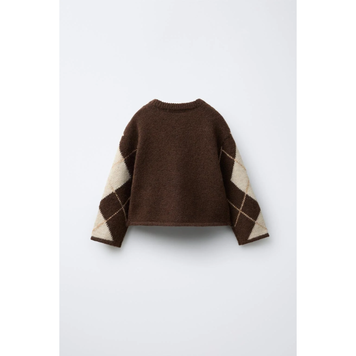 ВЯЗАНЫЙ КАРДИГАН С УЗОРОМ «РОМБЫ»