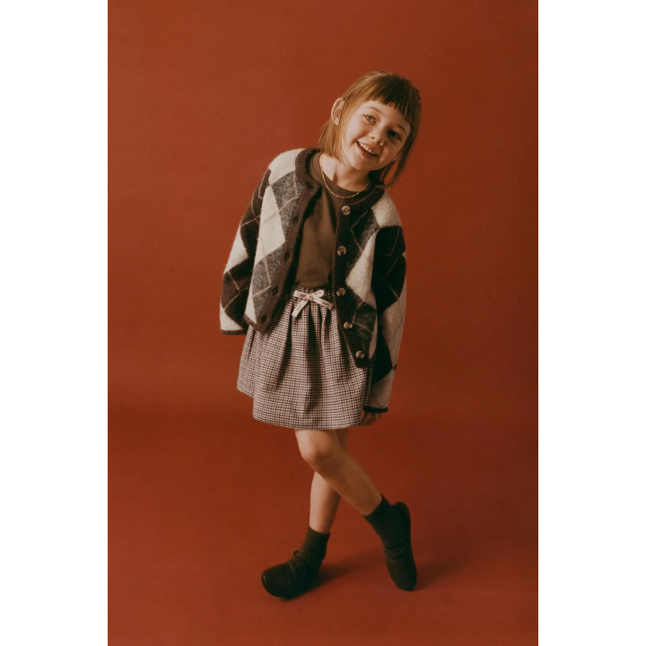 ВЯЗАНЫЙ КАРДИГАН С УЗОРОМ «РОМБЫ»