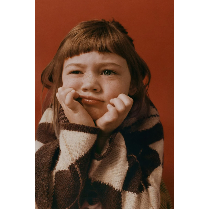 ВЯЗАНЫЙ КАРДИГАН С УЗОРОМ «РОМБЫ»