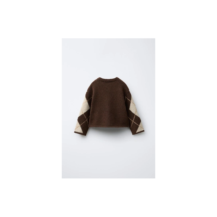 ВЯЗАНЫЙ КАРДИГАН С УЗОРОМ «РОМБЫ»