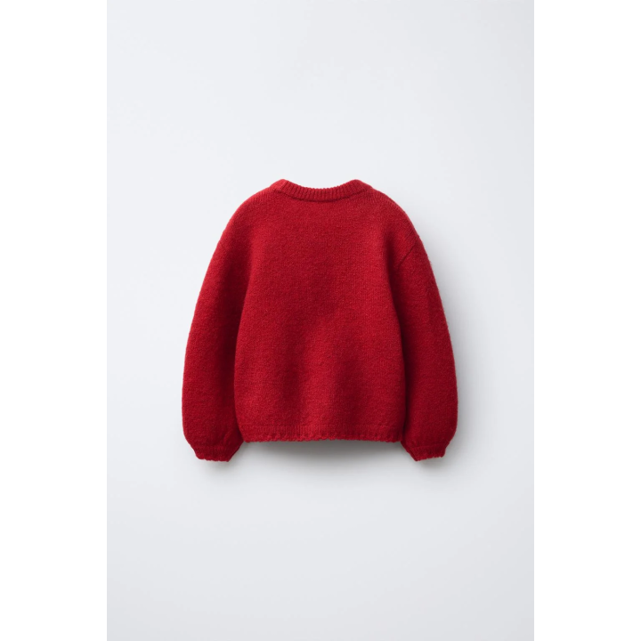 Вязанный свитер с принтом оленя