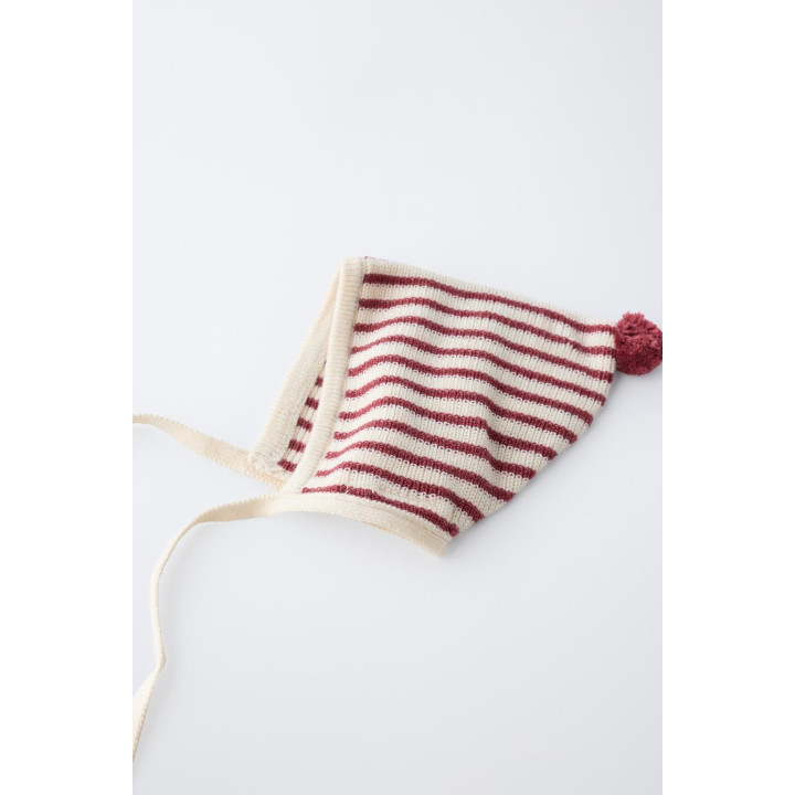 ЧЕПЧИК В ПОЛОСКУ С ПОМПОНОМ